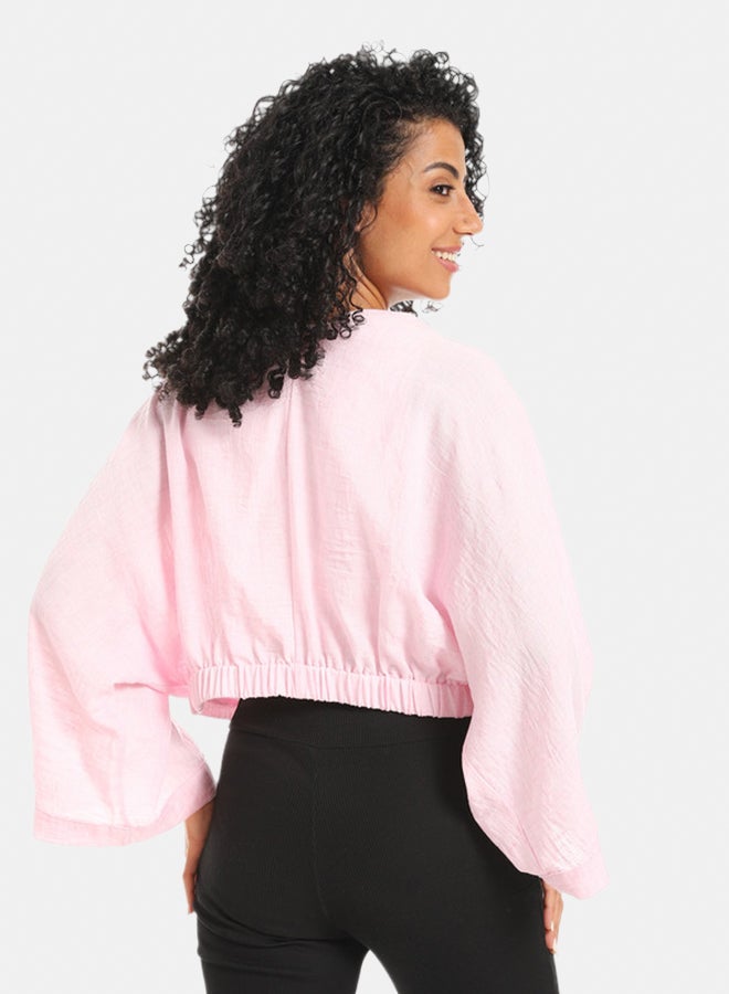 Azul Long Sleeve Lenin Crossed Blouse - Image 2